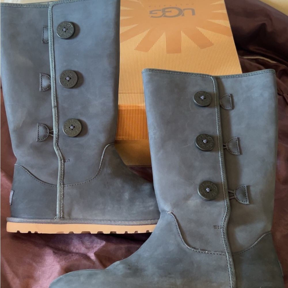UGG Black Button Boots